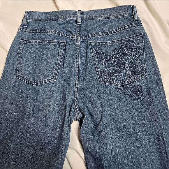 VINTAGE Y2K Calvin Klein embroidered floral bootcut‎ flare jeans 6 - Picture 7 of 11
